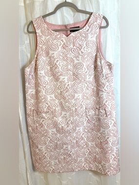 Victoria Beckham for Target Pink Paisley Shift Dress | Sleeveless | Size 1X